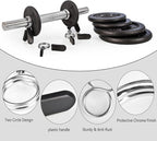 AccEncyc Spring Clip Collars 1 Inch Olympic Barbell Clamps Dumbbell Clips Weight Bar Clips for Weightlifting, Powerlifting, Strength Training