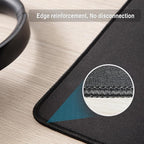 Zhithink 11 Pack Mouse Pad with Reinforced Stitching Edge, Washable Mousepad with Grippy Non-Slip Rubber Base, 0.12 Inch Thick Smooth Tracks Computer Mouse Pads Bulk for Desk, Black, 10.2x8.2 Inch