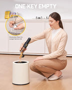 Fanttik Slim V10 Lite Cordless Handheld Vacuum, 0.98lb Lightweight with All-in-One Base Design, 12000Pa Suction & Smart LED Display, Portable Mini Vacuum Cleaner for Kitchen Table, Home, Car
