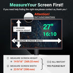 [2 Pack] Magnetic 27 Inch Computer Privacy Screen for 16:10 Aspect Ratio Widescreen Monitor, Hanging Eye Protection Anti Glare Blue Light Computer Monitor Privacy Filter, Removable 27in Protector Film