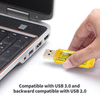 INLAND Micro Center SuperSpeed 128GB 5-Pack Ultra Flash Drive USB 3.0/USB 3.1 Gen1 Memory Stick with Keychain Thumb Drive Photo Stick Jump Drive