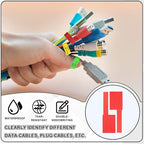 uxcell 300 Pcs Cable Labels, Waterproof Wire Cord Labels Tags, Cord Organizer Management Tags for Charger Cable Organizer Wire Markers Printer and Handwriting, Blue