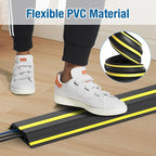 Eapele 10 ft Floor Cable Cover Protector, Heavy Duty PVC Duct Easy to Unroll, Prevent Trip Hazard for Home Office or Outdoor Settings