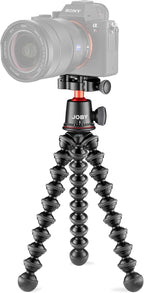 JOBY GorillaPod 3K PRO Kit, Flexible Professional Aluminium Tripod with BallHead, QR Plate, Made in Italy, for Premium CSC/Mirrorless Camera, 3kg/6.6lbs Load Capacity, J91566-BWW