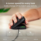 Contour Unimouse Ergonomic Vertical Mouse – Adjustable 35°-70° Angle, Customizable Thumb Rest, Wired, 6 Programmable Buttons, Ideal for All Day Comfort, Carpal Tunnel and Pain Relief