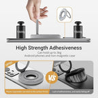 OPSO Magnetic Phone Ring Holder for MagSafe, 360 Degree Rotation Silicone Finger Ring Grip Stand Holder, Adjustable Kickstand, Compatible with iPhone 16 15 14 13 12/Pro/Max, Samsung and All Smartphone