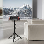 AMADA HOMEFURNISHING Height Adjustable Projector Tripod Stand for 26 to 51 in, Foldable Laptop Tripod Stand, Portable Outdoor Projector Stand for Laptop, Projector, DJ, or Sheet Music-AMPS02