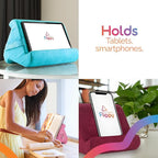 Flippy Tablet Pillow Stand - Cushion Tablet Stand & Holder, Bed Support for Lap and Desk, Compatible with Phone & Book Reading: Kindle, iPad Pro, iPhone & Samsung - Def Leopard