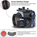 Sea Frogs Waterproof Camera Housing Compatible with Sony RX100 I-V IPX8 40m/130ft Maximum Diving Depth Underwater Camera Case for Diving, Surfing, Rowing, Skiing