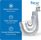 ICC Beam Clamp J Hook 4” with Retainer Clip - Galvanized Steel Cable Management Hooks for Hanging Cable to Beams - Rust-Resistant, EIA and TIA Compliant - 4 Inch 25 Pack