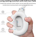 TOZO HT2 Hybrid Active Noise Cancelling Headphones, Wireless Over Ear Bluetooth Headset, 60H Playtime, Hi-Res Audio Custom EQ via App Deep Bass Comfort Fit Ear Cups, for Home Office Travel White