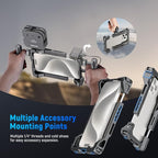 NEEWER Universal Smartphone Video Rig with Handles 67mm Filter Adapter Anti Drop Cold Shoe Compatible with DJI Mic iPhone Samsung Galaxy Android, Phone Cage Stabilizer for Video Recording, PA017