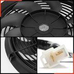 A-Premium 12'' 12 inch Slim Fan Pull Universal Electric Radiator Cooling Fan Assembly, 12V 80W with Mount Kit