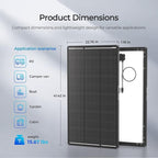 120W Solar Panel ShadowFlux Anti-Shading N-Type 16BB 12 Volt, 25% High-Efficiency, PV Module Power Charger for RV Marine Rooftop Farm Battery and Other Off-Grid Applications