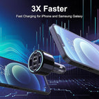 CHIPOFY 300W USB C Car Charger, 6 Ports (4 USB C + 2 USB A) - PD3.1 140W PPS 45W QC 60W Super Fast Charging Car Adapter for MacBook Laptop, iPhone 16 15 Pro Max, iPad, Galaxy S25/S24 Ultra etc
