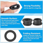 PATIKIL 22mm / 7/8 Inch Drill Hole,11/16 Inch ID Rubber Grommets, 3Pcs Top Hat Grommet for Wiring Eyelet Ring Gasket Automotive Firewall Cable Hole Plugs Wires Protection, Black