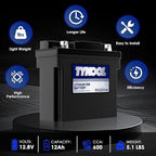 TYKOOL 51913,51814,53030,Digital Readout, High Performance Lithium Phosphate Motorcycle Battery, 600CCA,12Ah,Compatible for BMW Series Motorcycle R1300GT,R1600GT,Champion generator battery