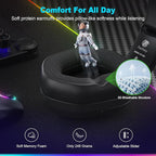 FC200 Wireless Gaming Headset for PS5, PS4-2.4GHz USB Foldable Headphones with Mic - 3D Stereo Bluetooth Headset with 50Hrs Battery Life, for Switch, PC, Mac, Mobile