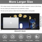 Mouse Pad, Large Moon Phase and Forest Desk Mat, Extended Non-Slip Gaming Keyboard Mousepad Desk Pad, Thick Stitched Edges Waterproof Mouse Mat 31.5"x15.7" (Moon Phase Changes)