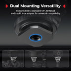 SMALLRIG Cold Shoe Adapter Mount for DJI Osmo 360 / Action 5 Pro / 4 / 3, with Quick Release Mount, 180° Tilt Adjustable - 5436