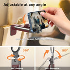 Airplane Phone Holder Mount,360° Adjustable Hands-Free Mount,Flying Desk Home Long Flight Must Haves Accessories,for iPhone 16 15 14 Pro Max