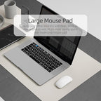 YSAGi Multifunctional Office Desk Pad, Ultra Thin Waterproof PU Leather Mouse Pad, Dual Use Desk Writing Mat for Office/Home (23.6" x 13.7", Grey)