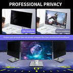 [2 Pack] Magnetic Privacy Screen for 27 Inch Monitor – Removable Anti-Glare Blue Light Filter for 16:9 Widescreen Desktop PC, Matte/Glossy Reversible Eye Protection Film