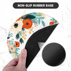 ITNRSIIET Round Mouse Pad with Stitched Edge Premium-Textured Waterproof Non-Slip Rubber Base Desktop Protection Mat Diameter 8.7 inches, Beautiful Flowers