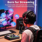 Podcast Equipment Bundle, PUPGSIS Audio Mixer with Dynamic Microphone, Pro-preamp, Bluetooth 5.3, Gaming Equipment Set for Podcast Recording, Live Streaming, Video Vocals, Phone, DJ