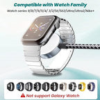 Travel Essentials 4 in 2 Multi Charging Cable for iWatch Charger(2Pack 5FT),USB A/USB C Multiple Charger Cable/Cord for All Devices Compatible for iWatch Ultra/SE/10-1,iPhone 16-11, Android,More