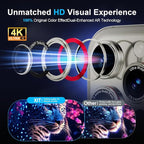 X-it 2 Pack Camera Lens Protector, Shatterproof Protection Anti-Scratch Ultra HD Camera Protector, Anti-Glare 9H Tempered Glass Lens Protector for iPhone 16 Pro Max/16 Pro, Case Friendly, Titanium Red