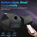BESTISAN Computer Gaming Speakers with 8 RGB Modes, Compact Design, DC Powered Desktop Speaker with 3 EQ Modes, 50W Active Speakers with Bluetooth 5.3, AUX in, Headphone, Type-C Port for PC/Laptop/TV