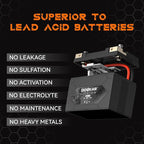 DKL14 550A LiFePO4 Motorcycle Lithium Battery, 12V 4Ah Powersports Battery, Compatible Jet Ski, Quad, Lawn Mower, Scooter, Generator Battery, Snowmobile