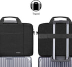 Ferkurn Laptop Bag Case for Women Men Computer Bag Compatible with HP Envy Pavilion Omen/LG Gram/MSI/Dell Inspiron XPS/Lenovo/Acer, Shoulder Strap Carrying Messenger Briefcase, Black, 14 Inch