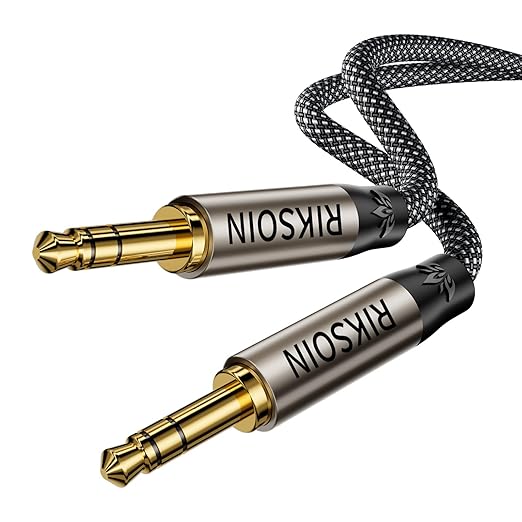 Aux Cord 6.6FT/2m, New 3.5mm Audio Cable - Nylon Braided 3.5mm Male to Male AUX Cable Cord for Car, Headphones, Home Stereos, Speaker