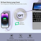 iPhone Charger [Apple MFi Certified] 2Pack PD Dual USB C Charger Block Fast Charging Wall Charge Plug with 10FT Long Rapid Type C - Lightning Cable Apple Charge for iPhone 14/13/12/11/XS/XR/SE, iPad