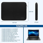 MOSISO Laptop Case 13.3 inch, 13-13.3 inch Laptop Sleeve Bag Compatible with MacBook Air/Pro 13 / Pro 14, HP Dell ASUS Lenovo Notebook, Neoprene Computer Sleeve Bag with Small Case, Black