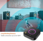 1Mii B06S+ LDAC Bluetooth 5.2 Receiver for Home Stereo Hi-Res Music Streaming, Hi-Fi Wireless Audio Adapter w/aptX HD Low Latency, Long Range Bluetooth Audio Receiver Volume Control, RCA/3.5mm Outputs