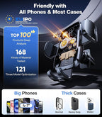 TORRAS 2025【Strongest Suction & Military-Grade】 Phone Holders for Your Car,【Patent & Safety Certs】 Car Phone Holder Mount Truck Stand for Dashboard Windshield Vent for iPhone 16 15 Pro Max, Navy Blue