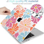 MEEgoodo Case for MacBook Air M4/M3/M2 13.6 inch 2025 2024 2022, Fit Model A3240 A3113 A2681, Compatible with MacBook Air 13 inch, Laptop Hard Shell Case with Keyboard Cover, Minimalist Style Floral