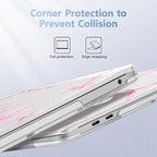 Case for MacBook Pro 13 inch with/Without Touch Bar (2016-2022, M2 A2338 M1 A2289 A2251 A2159 A1989 A1706 A1708), Hard Shell + Keyboard Cover + Dust Plug, Bowknot