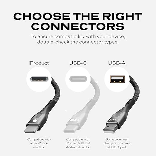 Statik MagStack USB A to iPhone Cable MFi Certified, Clutter-Free Magnetic Charging Cable, Anti-Tangle Phone Charger Cord, 12W, Compatible with iPhone 14 Pro Max, 13 12 11, 3FT/1M