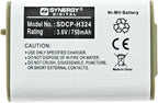 Synergy Digital Cordless Phone Batteries, Works with Panasonic HHR-P103 Cordless Phone, (Ni-MH, 3.6V, 750 mAh) Ultra Hi-Capacity, Combo-Pack Includes: 2 x SDCP-H324 Batteries