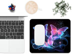 Mouse Pad, Cute Glitter Butterfly Mouse Pads for Desk, 9.5" x 7.9" Non-Slip Rubber Base Computer Mousepad with Women, Portable Square Design for Wireless Mouse and Pad Laptop Office & Travel