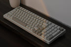 FIRSTBLOOD ONLY GAME. AK992 Retro Wired Mechanical Keyboard, 98 Keys Full Layout, Hot-Swappable USB Gaming Keyboard with Red Switches, Multimedia Keys Knob, Blue Backlit, Anti-Ghosting, Grey