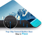 Snow Mountain Mouse Pad, Scenic Lake Mousepad for Design, Anti-Slip Rubber Base Wireless Mouse Pads for Laptop