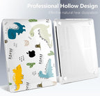 Batianda Case for M1 MacBook Air 13 Inch Model A2337 A2179 A1932 2021 2020 2019 Release,Lovely Creative Series Design Hard Shell with Keyboard Cover & Screen Protector, Cute Dinosaur