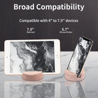Marble Phone Stand for Desk - Cell Phone Holder for Nightstand Office Decor Compatible with iPhone 17 16 15 Pro Max iPad mini, Telephone Boho Pink Marble Kitchen Accessories