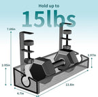 Under Desk Cable Management Tray Black, No Drill Desk Cable Wire Management Organizer with Clamp, PC Cord Organizer Accessories & Workspace for Office, Home