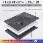 CISSOOK Compatible with 2021 2020 MacBook Air 13 inch Case M1 A2337 A2179 A1932 Model, Hard Shell Case &Keyboard Cover &Screen Protector Film for MacBook Air 13 with Touch ID 2018-2022, Moon Star